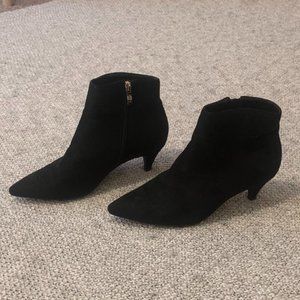 Black Kitten Heel Ankle Boots (Womens 8.5)